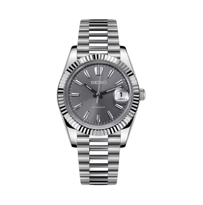 SeikoMod Datejust Sunburst Grey (President)