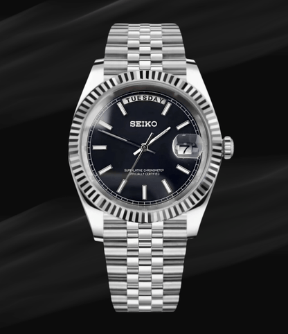 SeikoMod Day-Date Classic Black