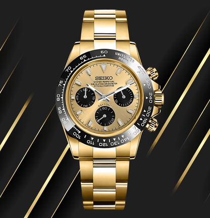 SeikoMod Daytona Gold