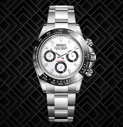 SeikoMod Daytona  White Panda