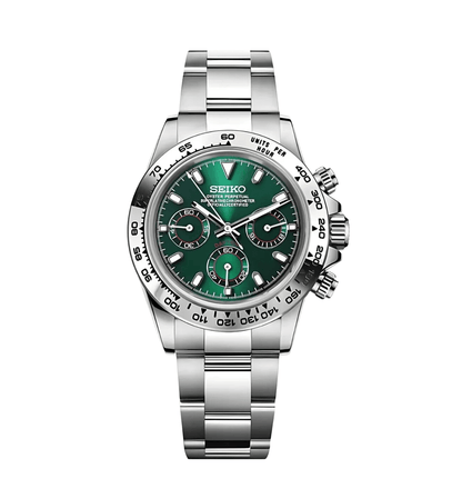 SeikoMod Daytona Silver Green