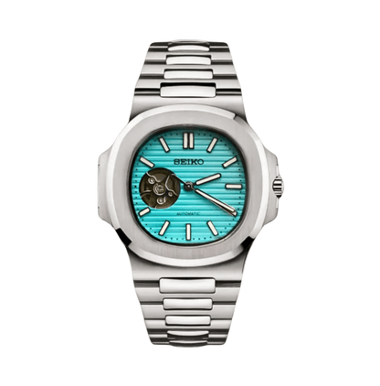 SeikoMod Nautilus (Open Heart) Tiffany Blue