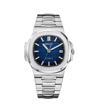 SeikoMod Nautilus Silver Blue