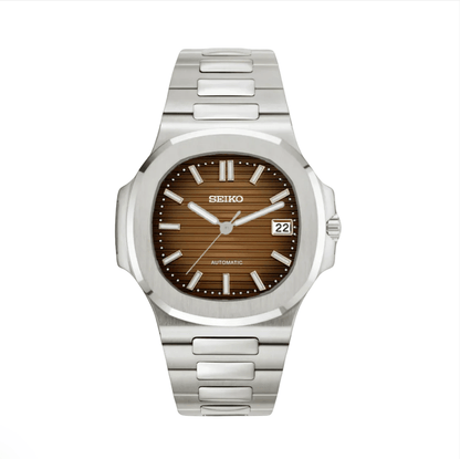 SeikoMod Nautilus Silver Chocolate