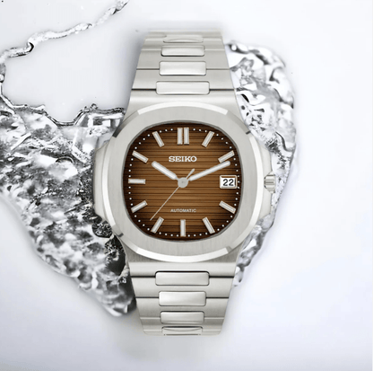 SeikoMod Nautilus Silver Chocolate