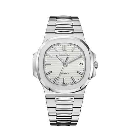 SeikoMod Nautilus Silver White
