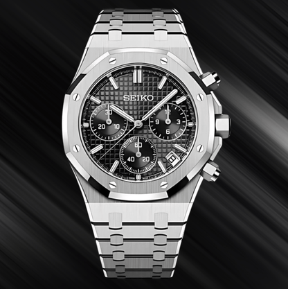 SeikoMod Royal Oak Chronograph Black