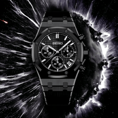 SeikoMod Royal Oak Chronograph Black Panther