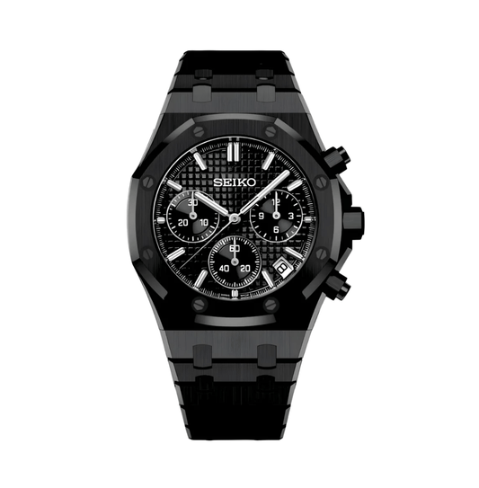 SeikoMod Royal Oak Chronograph Black Panther