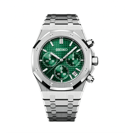 SeikoMod Royal Oak Chronograph Green