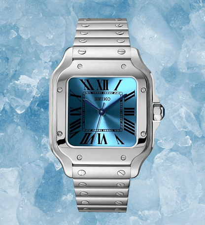 SeikoMod Santos Ice Blue