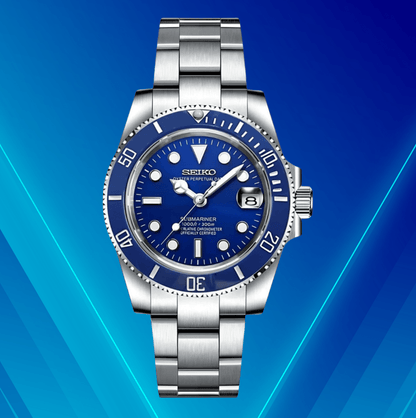 SeikoMod Submariner Blue